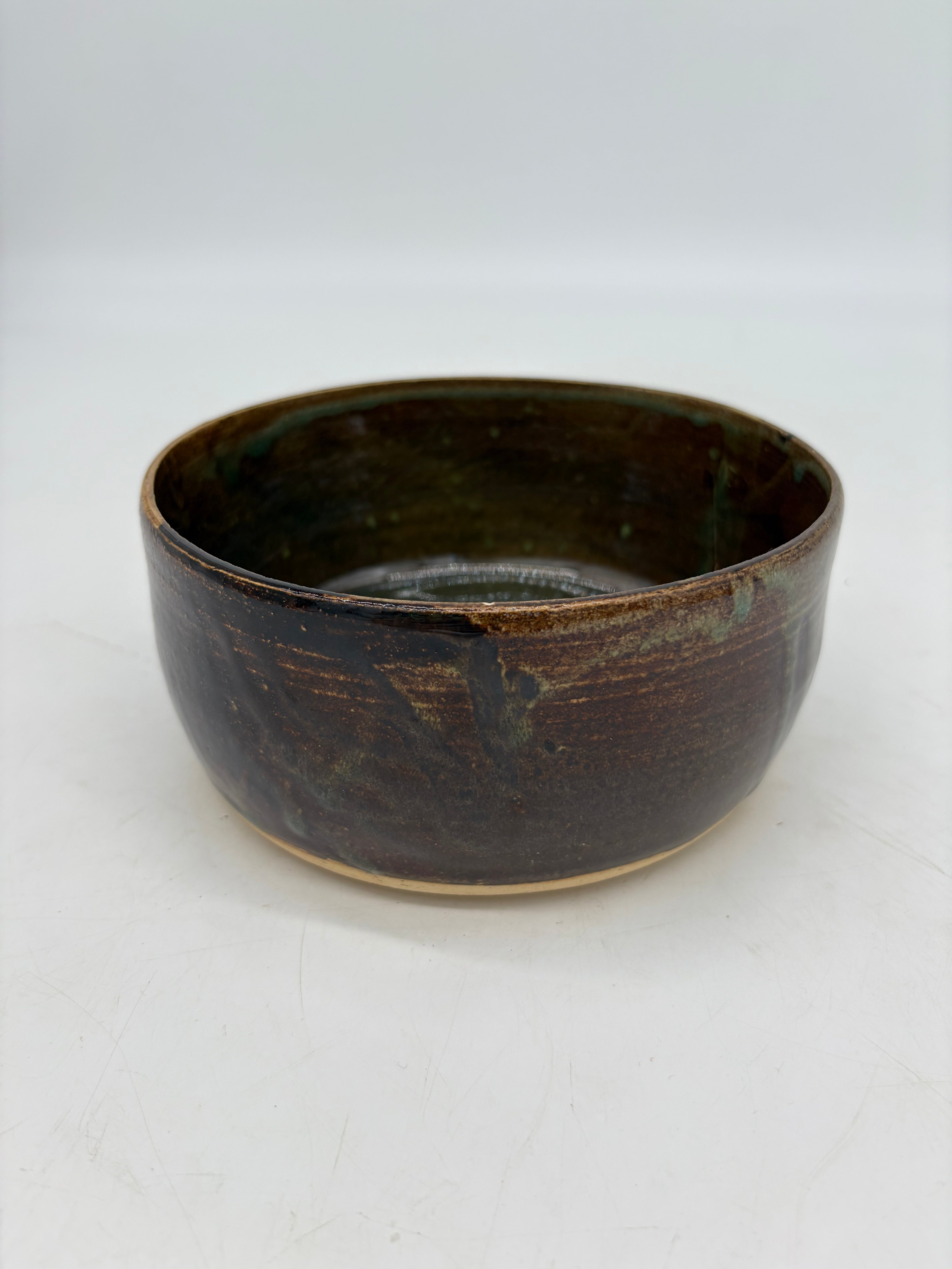 Dark Brown with Blue Streaks Planter