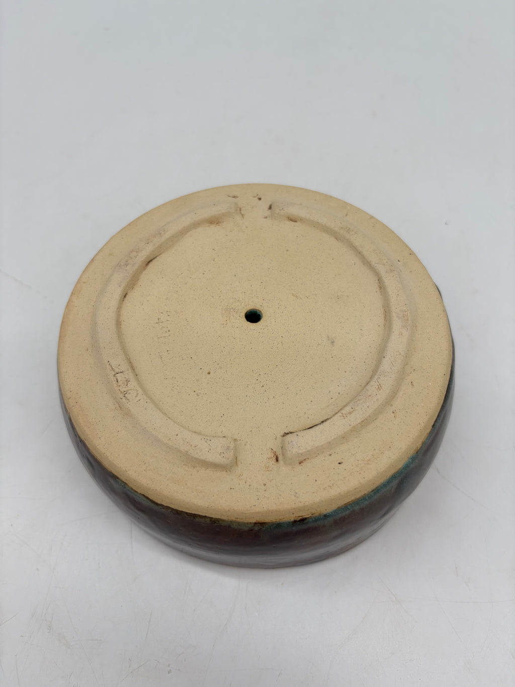 Dark Brown with Blue Streaks Planter