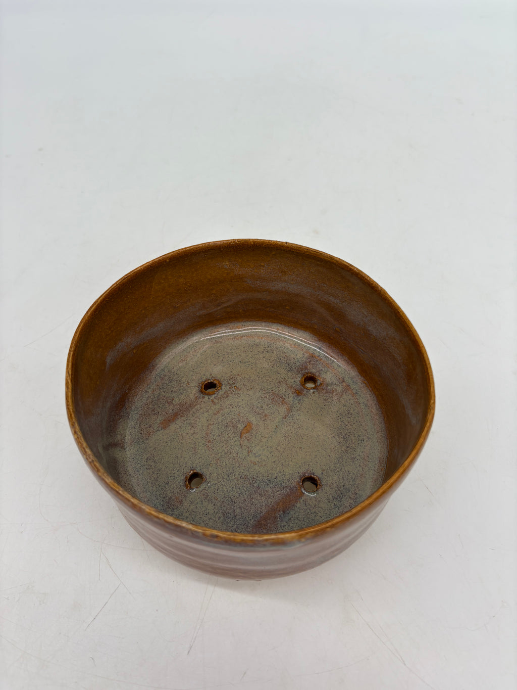 Burnt Orange with Blue Haze Planter