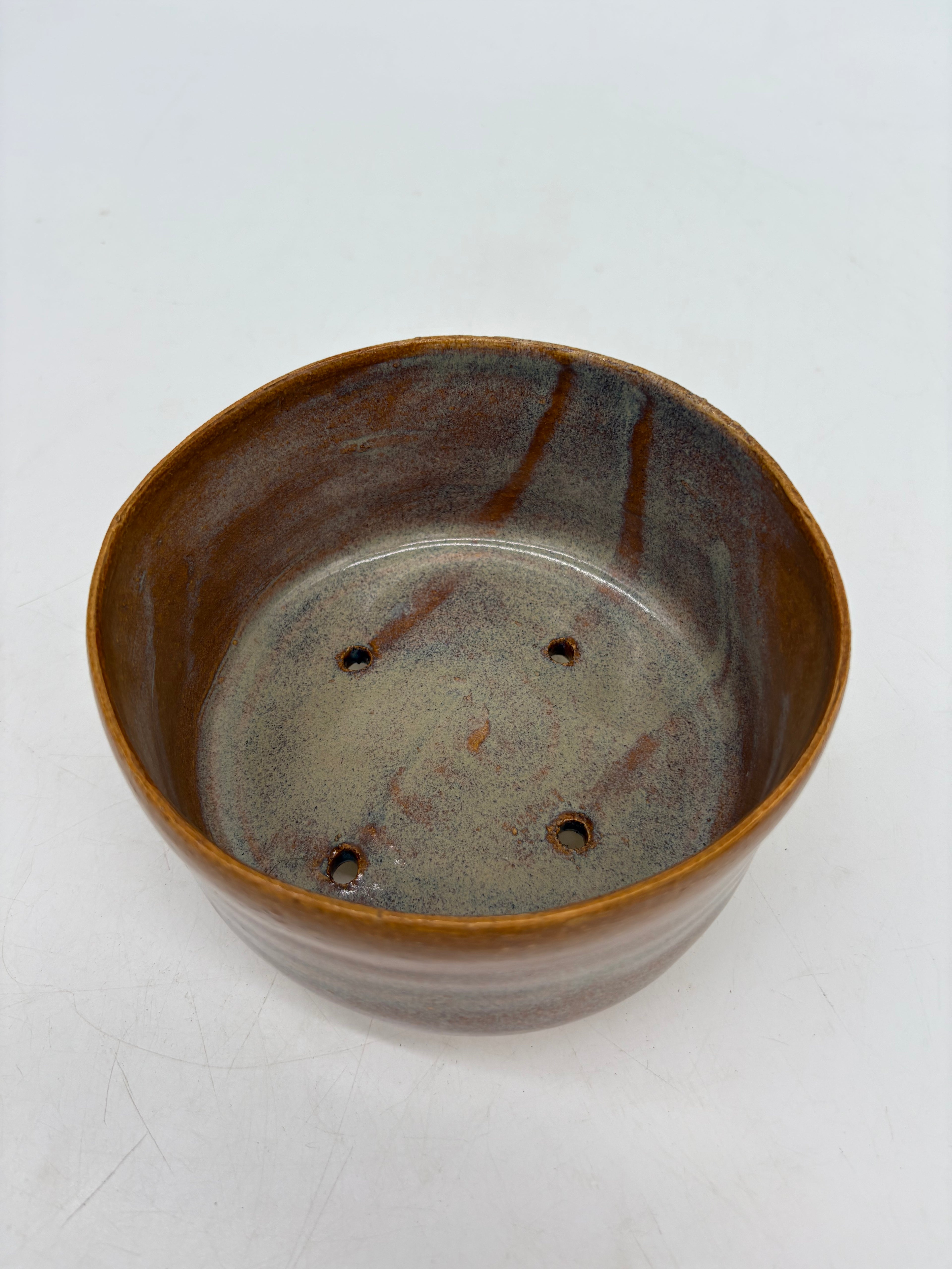 Burnt Orange with Blue Haze Planter