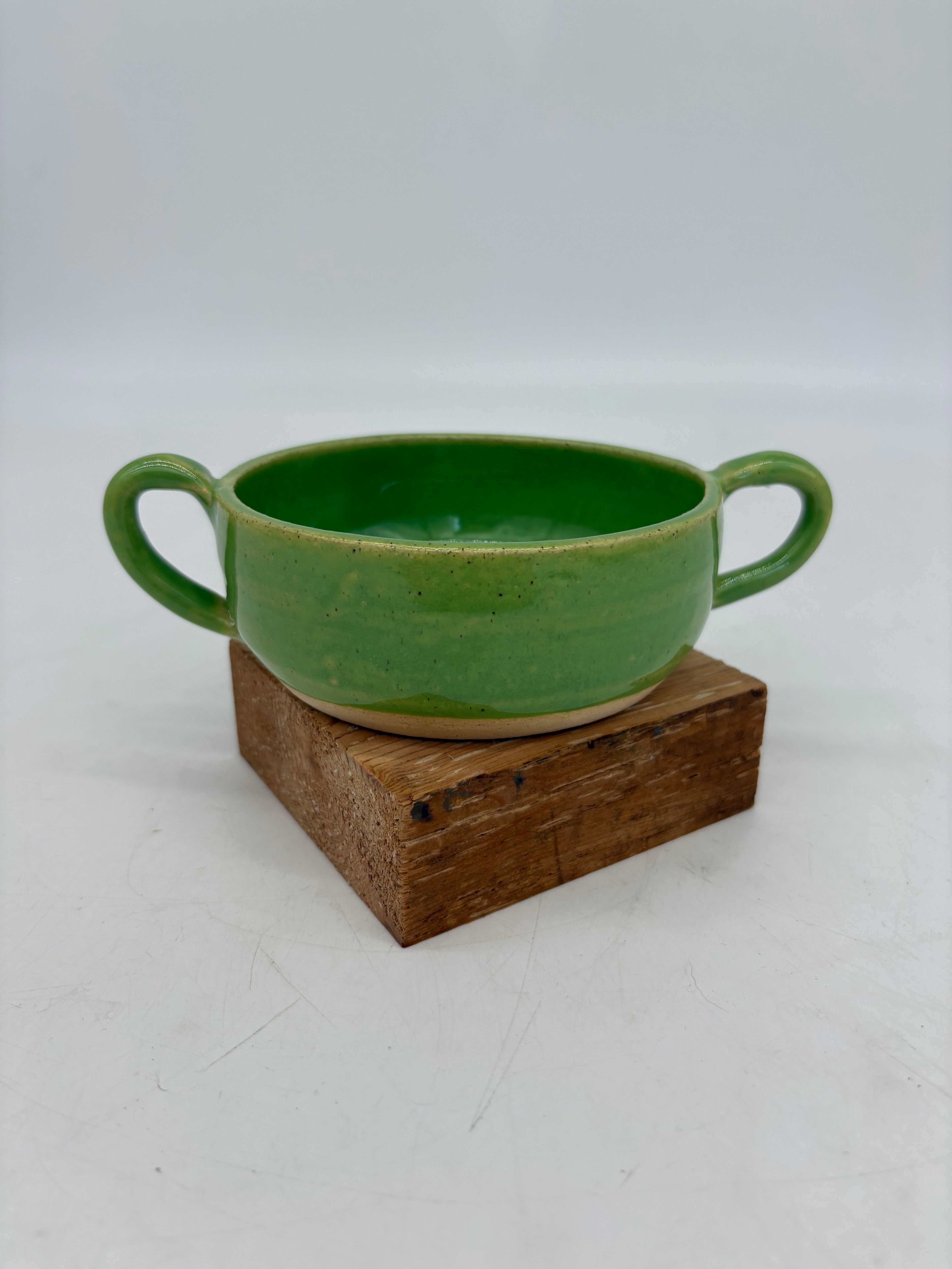 Double Handle Light Spring Green Mug