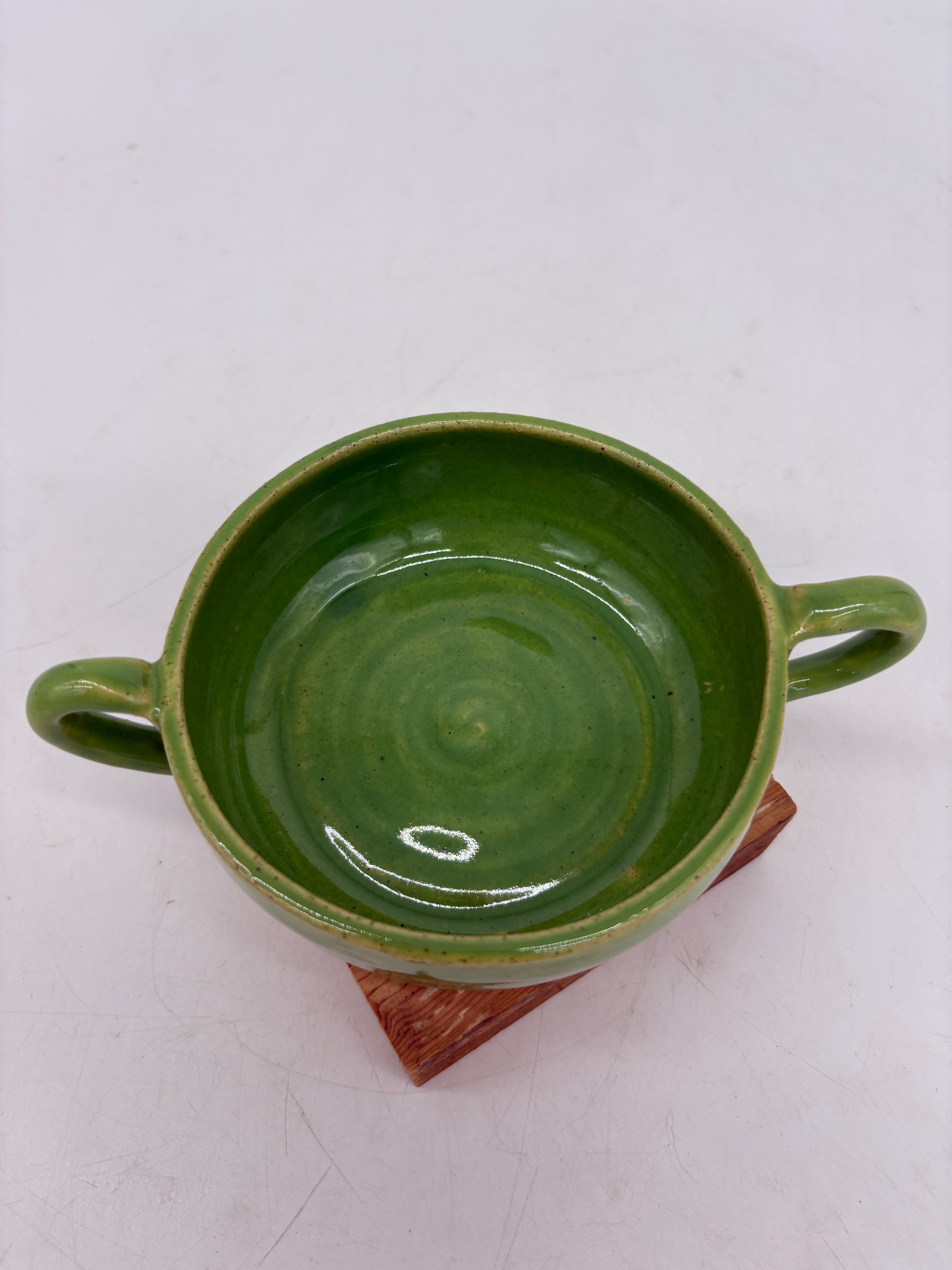 Double Handle Light Spring Green Mug