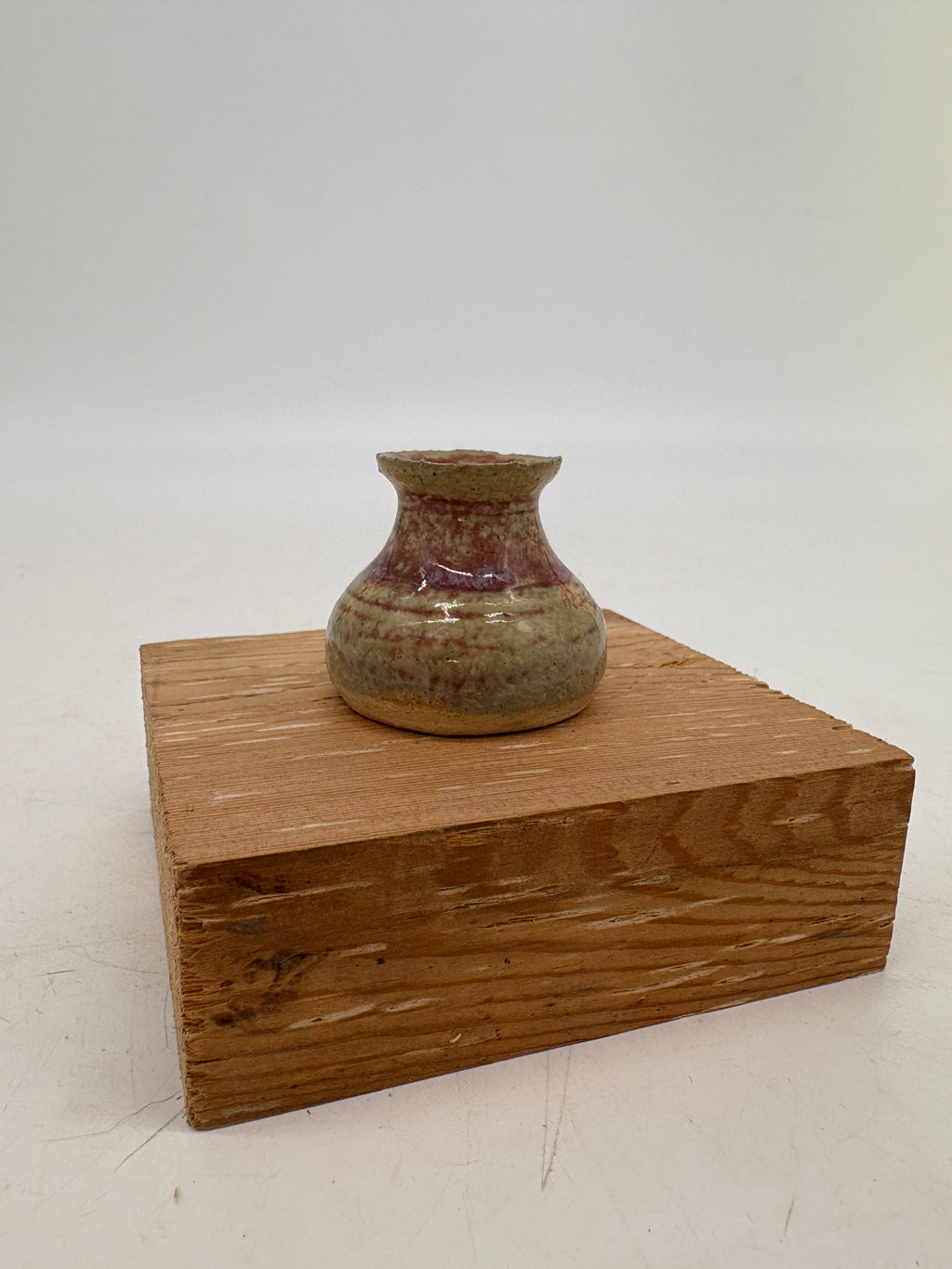 Glossy Burgundy Over Cream Whisker Holder