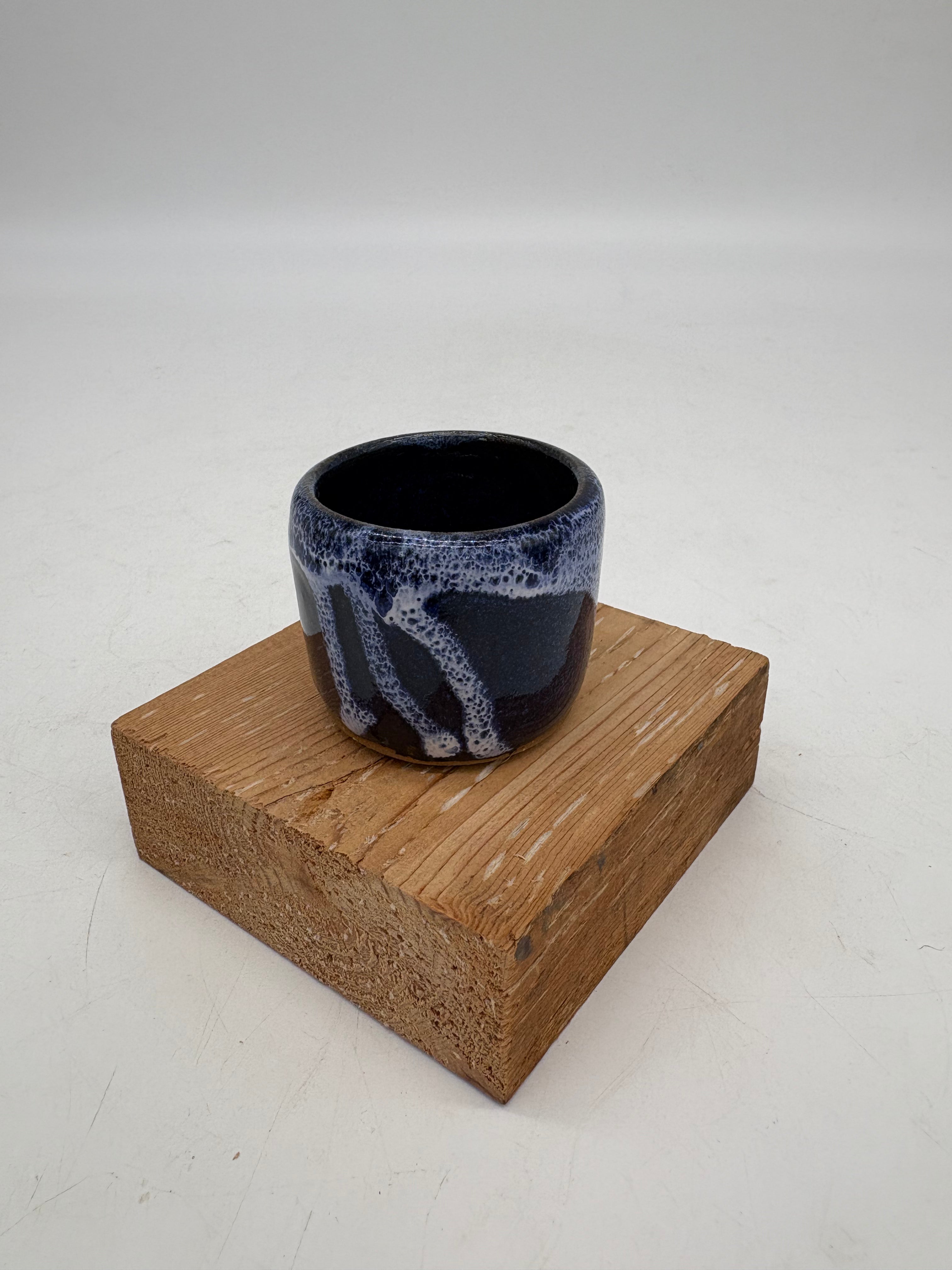 Royal Blue and White Small Cup