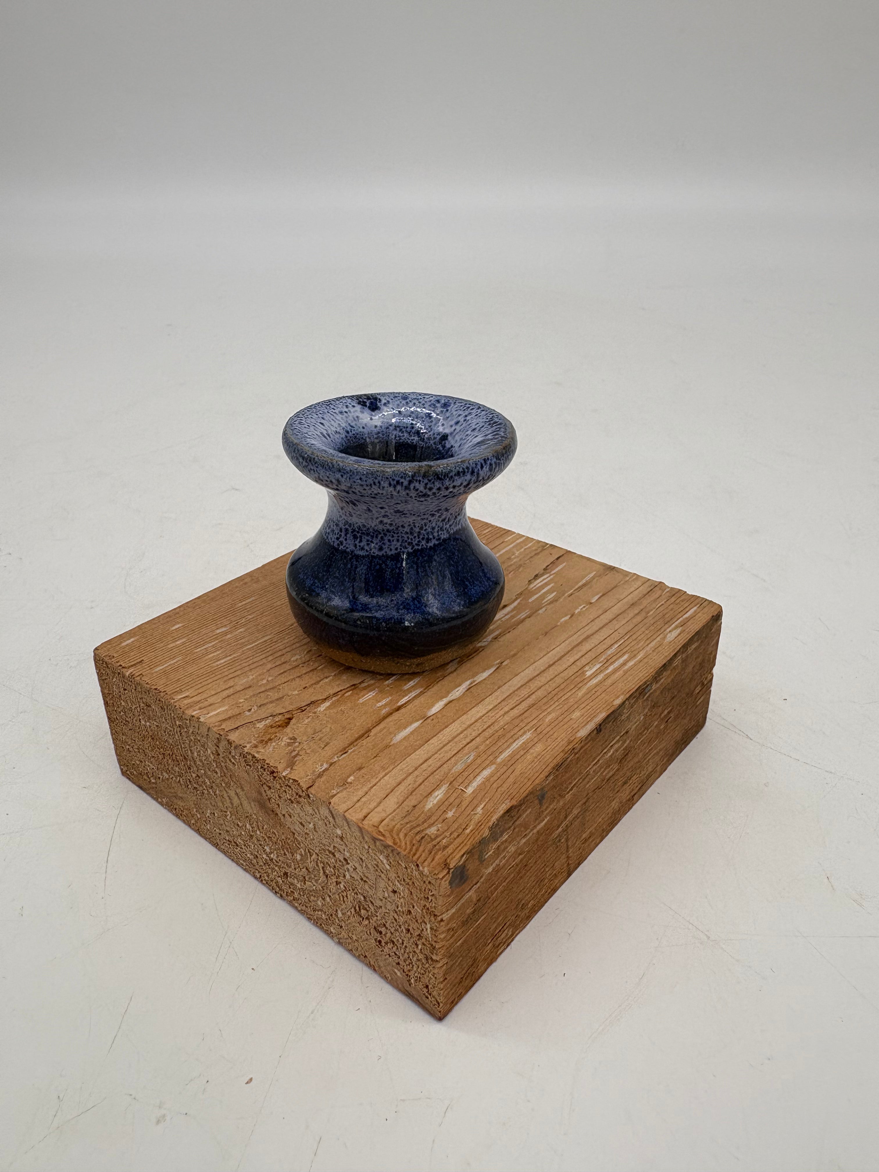 Royal Blue and White Speckled Whisker Holder