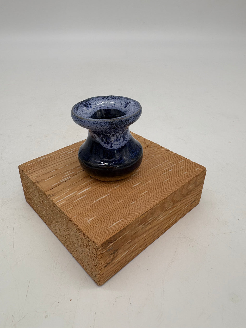 Royal Blue and White Speckled Whisker Holder