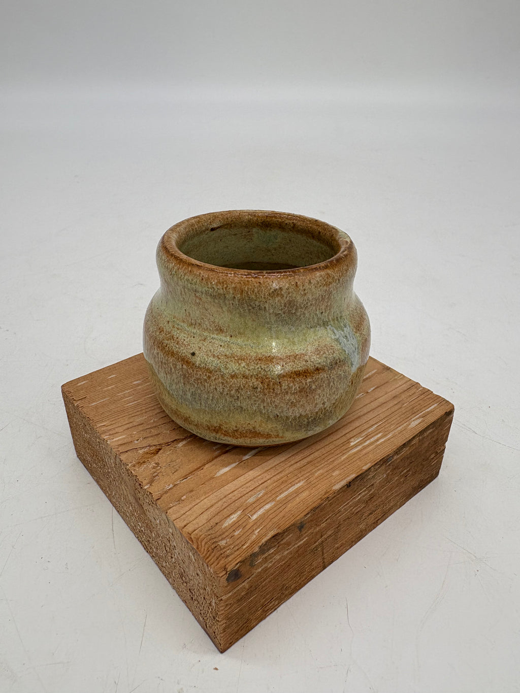 Green and Burnt Cream Small Cup