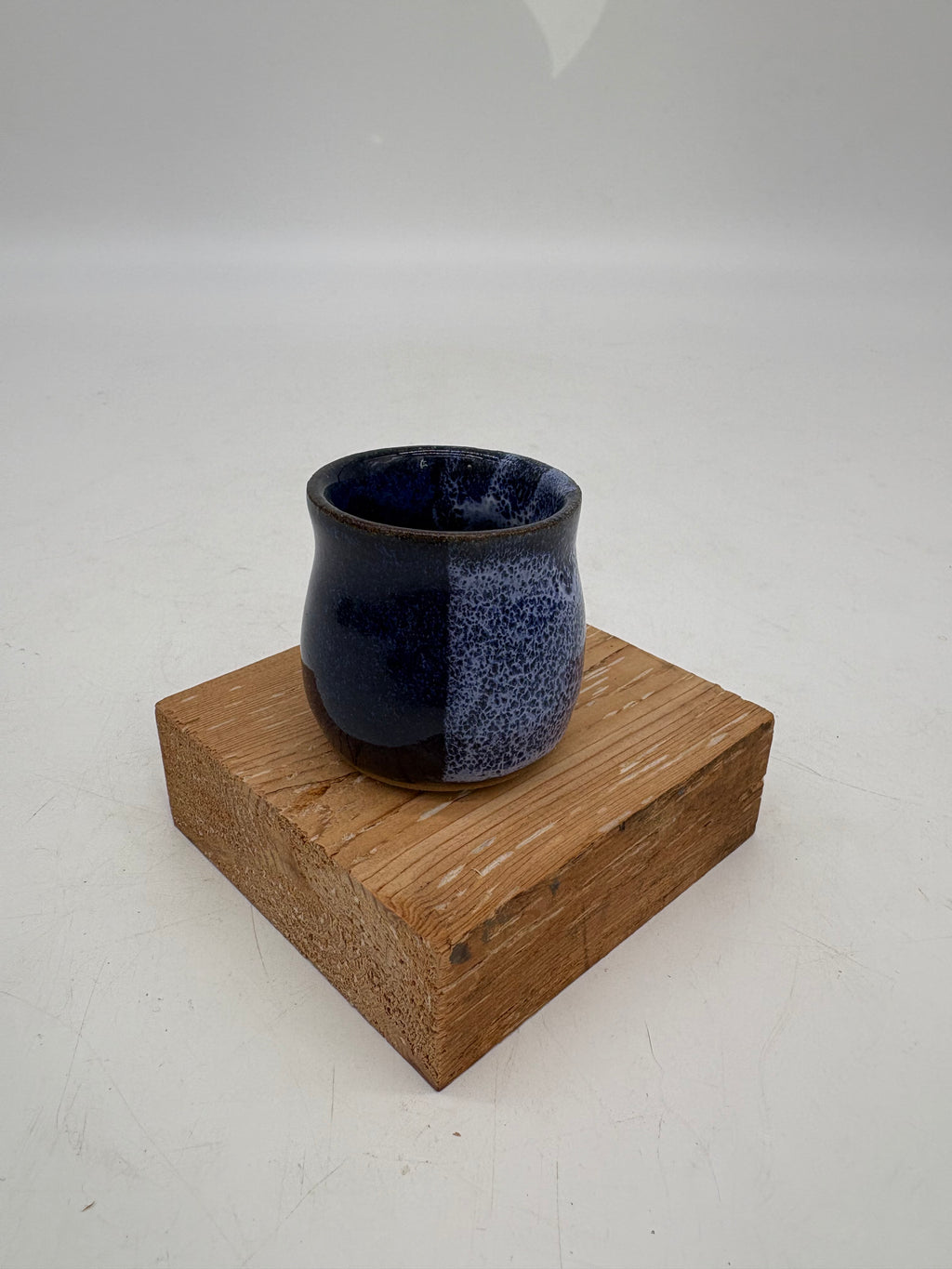 Royal Blue Split White Speckled Small Cup