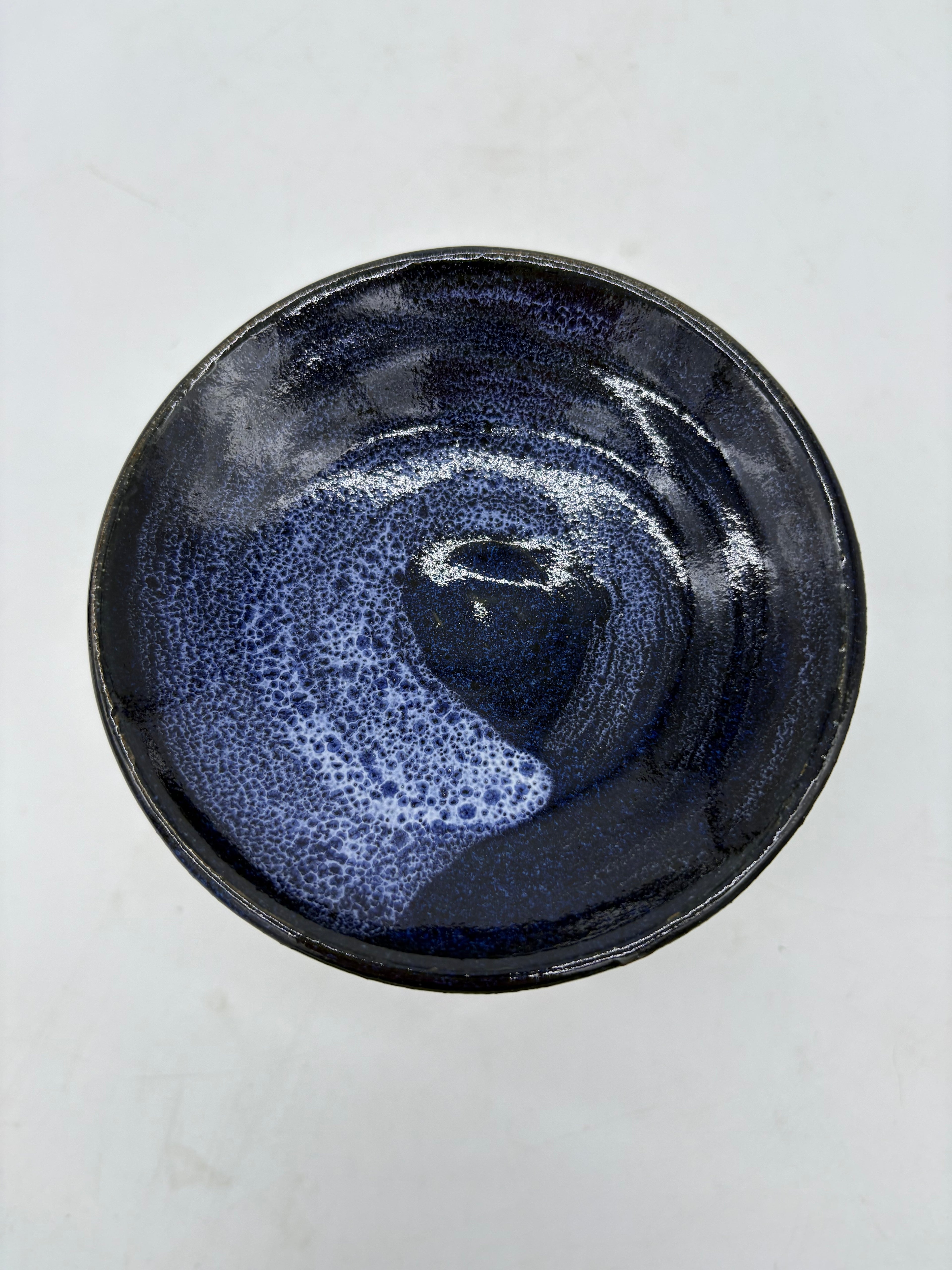 Royal Blue Swipe Cat Food Bowl