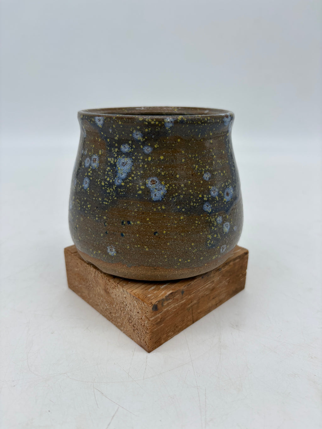 Blue and Yellow Spotted Planter
