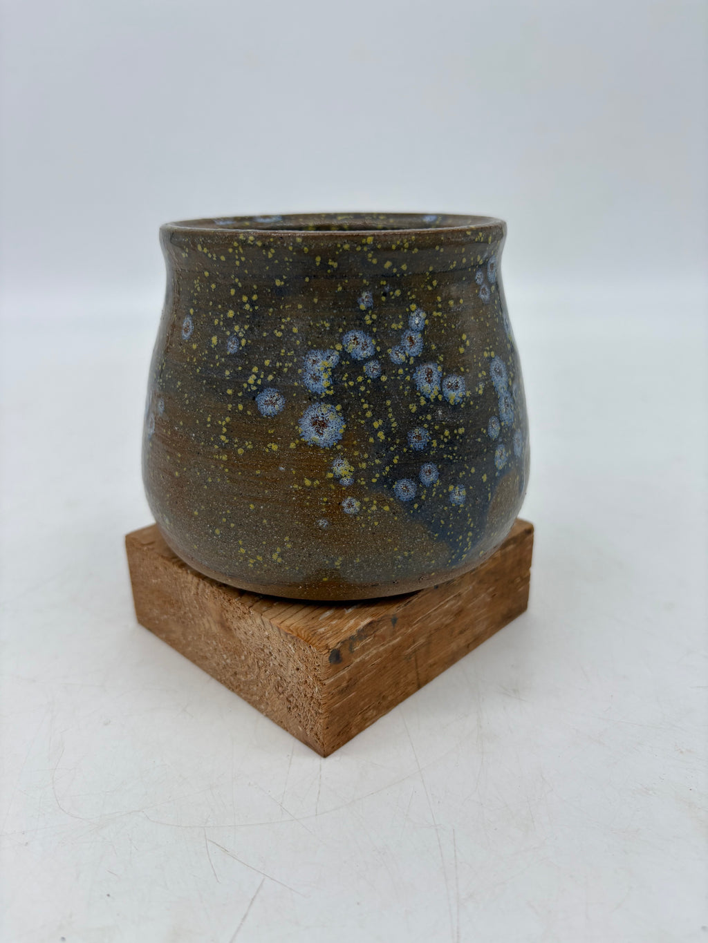 Blue and Yellow Spotted Planter