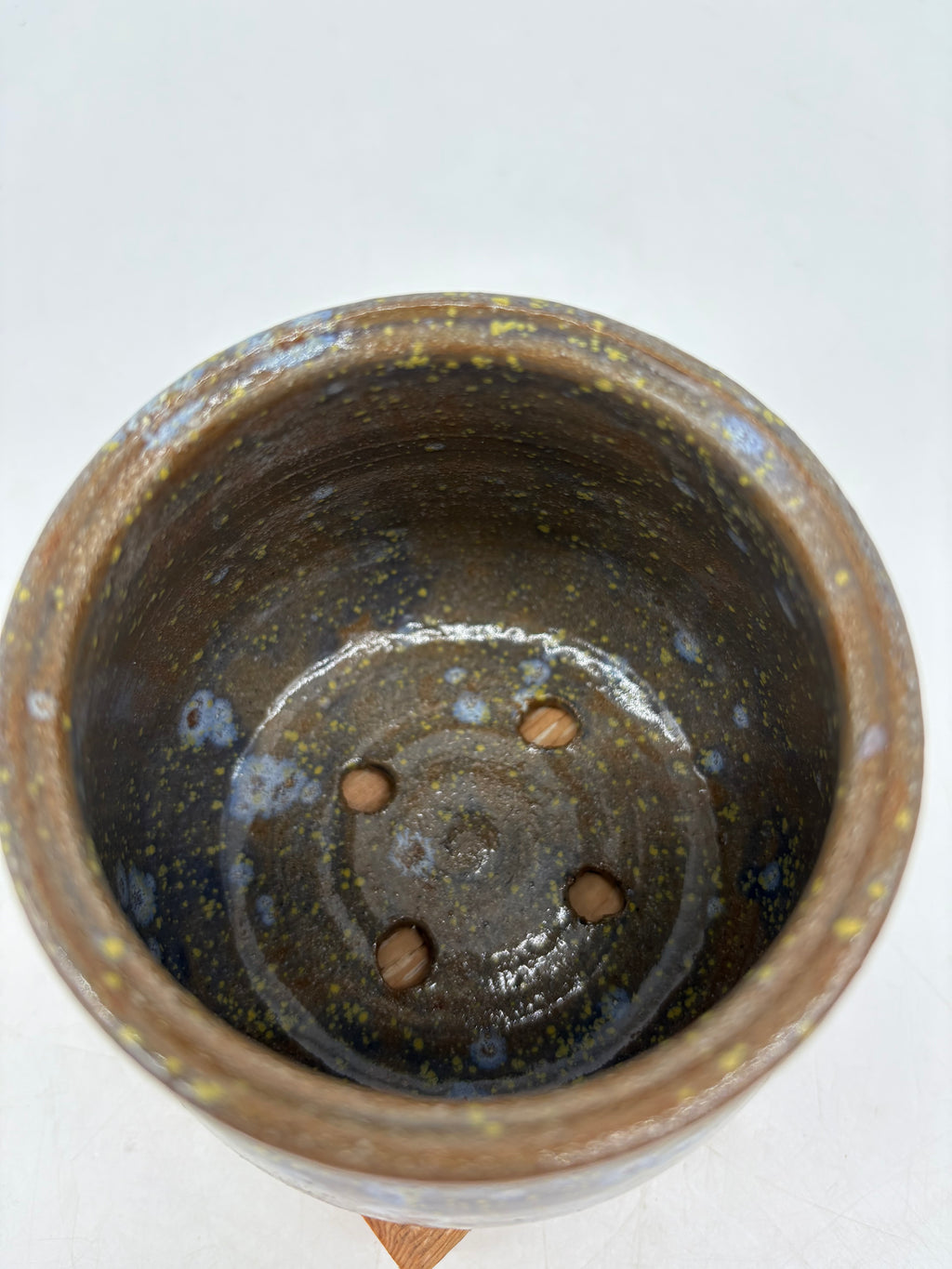 Blue and Yellow Spotted Planter