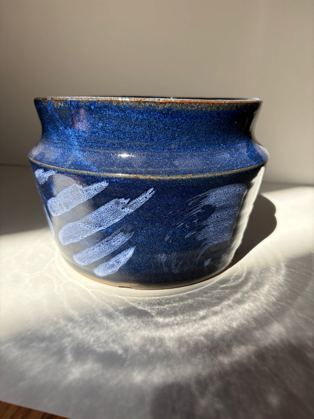 Navy with white large pot - 41