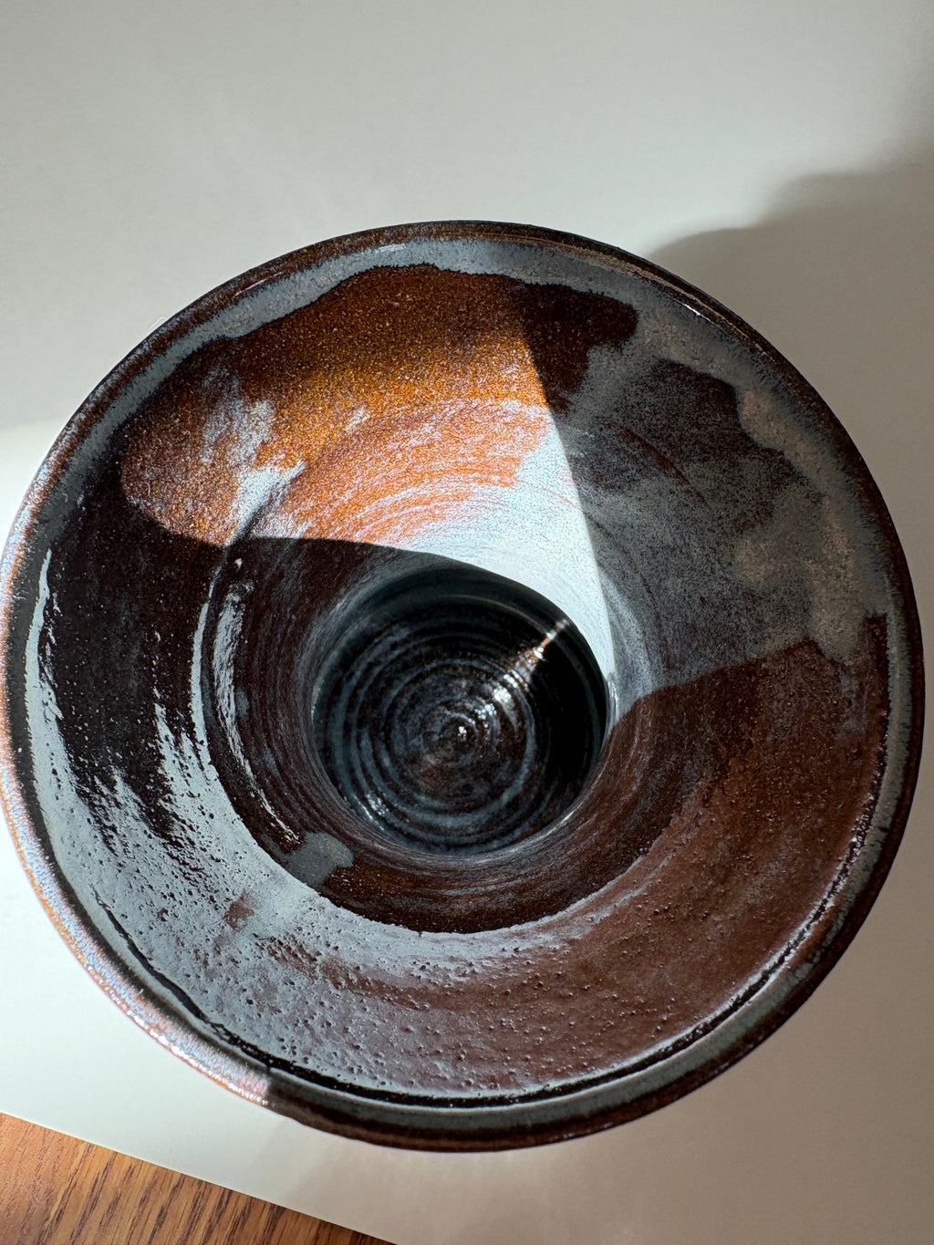 Textured brown vase - 38